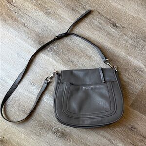 Marc Jacobs Taupe Pebbled Leather Crossbody Bag